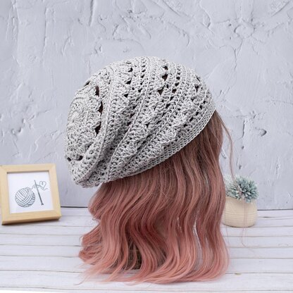 Slouchy Mandala Lace Hat