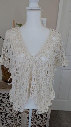 Ivory Breeze Crochet Butterfly Lace Bolero