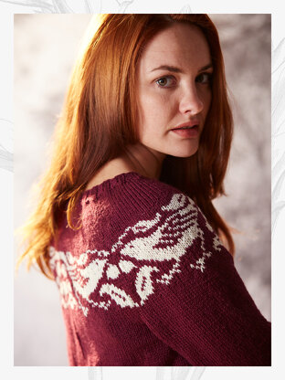 "Beatrix Jumper" - Sweater Knitting Pattern For Women in Willow and Lark Ramble