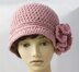 Ruffled Flower Flapper Cloche