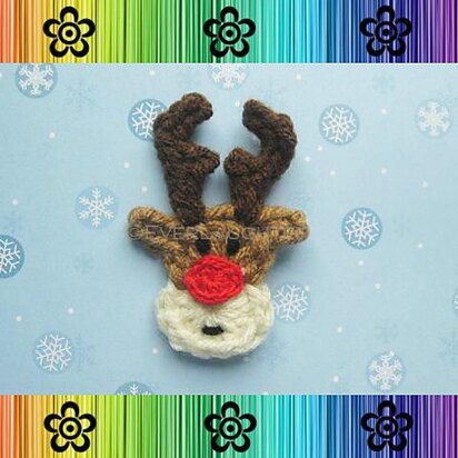 Rudy the Reindeer Applique