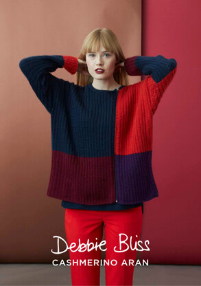 "Marianne Sweater" - Sweater Knitting Pattern For Women in Debbie Bliss Cashmerino Aran - DB223