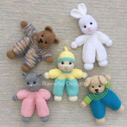 Little Loveys (Set 1) - knitting pattern