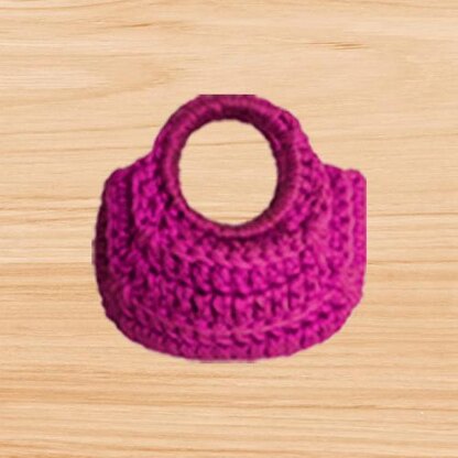 Crochet mini bag keychain