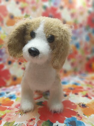 Realistic Crochet Pattern Dog Beagle