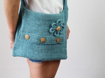 Knitting Pattern Seamless Knit Bag Pattern – One Piece Shoulder Bag Knitting Pattern