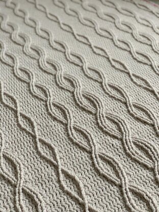 Triptych Twist Cable Blanket