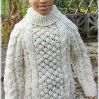 1:6th scale Aran sweater 1