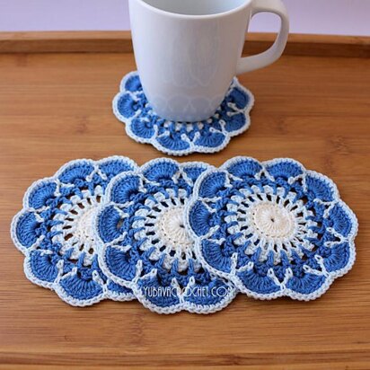 Crochet Pattern Coasters "Greek Islands"