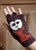 Owl fingerless mitts/wristlets with separate ears at the top