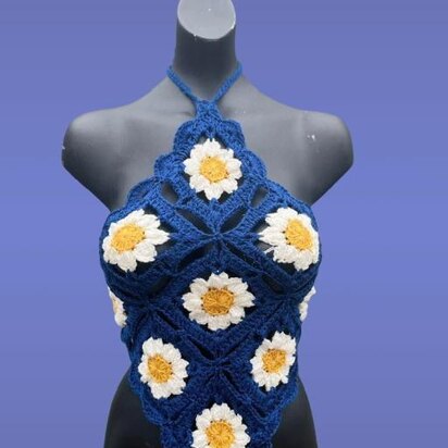 English Daisy Crochet Crop Top