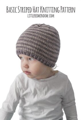 Easy Striped Baby Hat