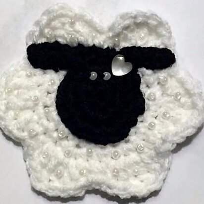 Beaded Sheep Applique