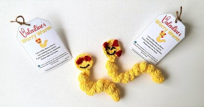 Valentine's Worry Worm Crochet Pattern