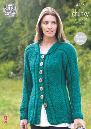 Coat & Cardigan in King Cole Chunky - 4386 - Downloadable PDF