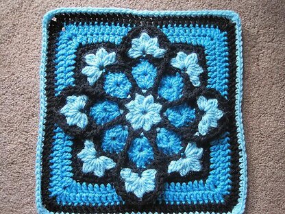 JulieAnny's Stained Glass Afghan Square