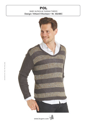 Pol Sweater in BC Garn Baby Alpaca & Tussah Tweed - 4024BC - Downloadable PDF