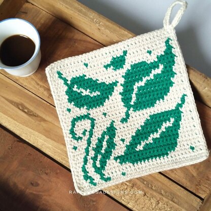 Swirling Leaves Potholder