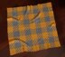 C2C CROCHET PATTERN Orange Plaid Blanket Sofa Afghan Square Throw 74x74 inch