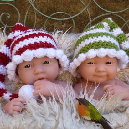 Long/Short Tailed Wee Willie Winkie Style Crocheted Christmas/ Winter Hat Pattern