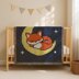 Fox on Moon Baby Blanket C2C CROCHET PATTERN