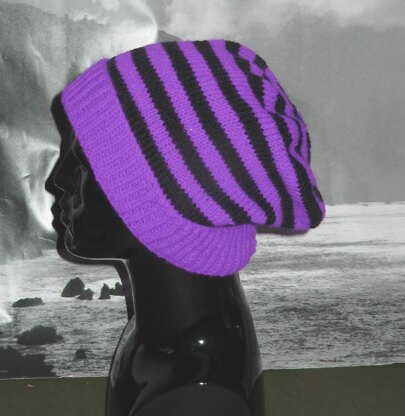 Simple Stripe Slouch Hat