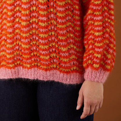 Bailey Ripple Sweater - Jumper Knitting Pattern for Women in Debbie Bliss