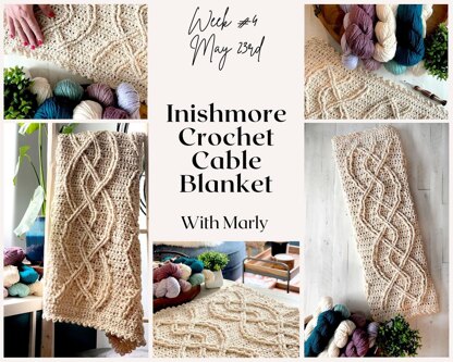 Inishmore Crochet Cable Blanket