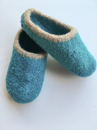 Crochet felted slipper on sale pattern