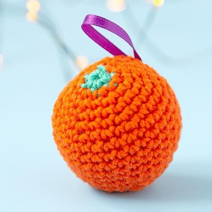 Crochet Orange Ornament