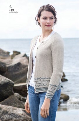 Fala Cardigan in Berroco Indigo - Downloadable PDF