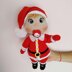 Crochet Christmas doll Lulu outfit pattern, amigurumi Christmas Santa doll clothes pattern 12,6 in (32 cm) (English, Deutsch, Français)