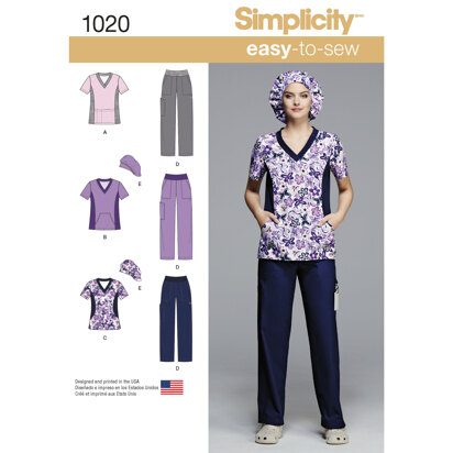 Simplicity Women's and Plus Size Scrubs 1020 - Sewing Pattern