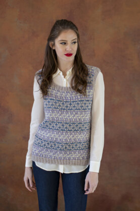 Women's Waistcoat Apogee in Universal Yarn Fibra Natura Kingston Tweed - Downloadable PDF