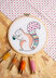 Hawthorn Handmade Squirrel Contemporary Printed Embroidery Kit - 14 x 14cm /5.5 x 5.5in