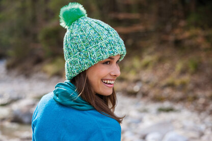 Hat with Pompon in Schachenmayr Hotspot - Downloadable PDF