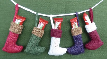 Christmas Elf Stocking Advent Garland & Cutlery Holders