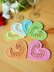 Lacey heart coasters