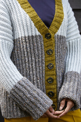 " Nettie " - Cardigan Knitting Pattern For Women in Debbie Bliss Donegal Luxury Tweed Aran by Debbie Bliss