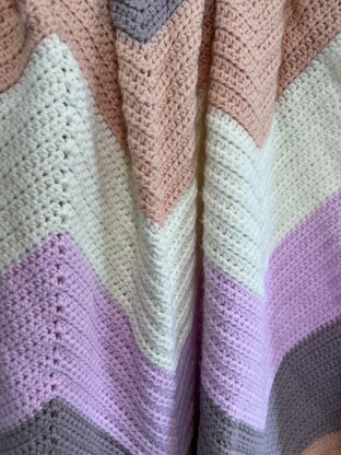 Sherbet Chevron Baby Blanket