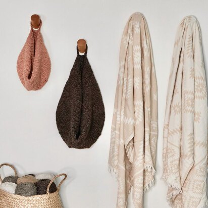 Knit Slouchy Hanging Baskets