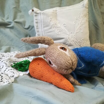 Peter Rabbit, Free Toy Knitting Pattern for Kids  Downloadable PDF, English