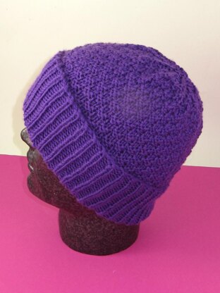 Chunky 2 Stitch Check Beanie Hat