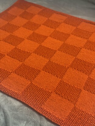 Aran Simple Moss Stitch Square Blanket