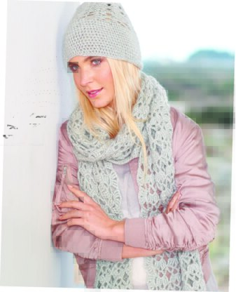 Top, Scarf and Hat in Rico Luxury Magic Mohair - 630 - Downloadable PDF