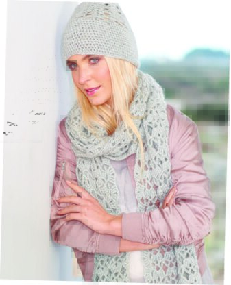 Top, Scarf and Hat in Rico Luxury Magic Mohair - 630 - Downloadable PDF