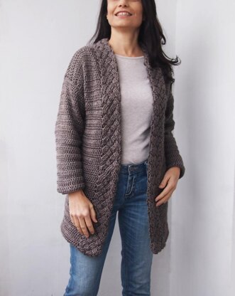 Celtic cable cardigan