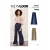 New Look N6691 Misses' Slim Or Flared Pants N6691 - Paper Pattern, Size A (6-8-10-12-14-16-18)