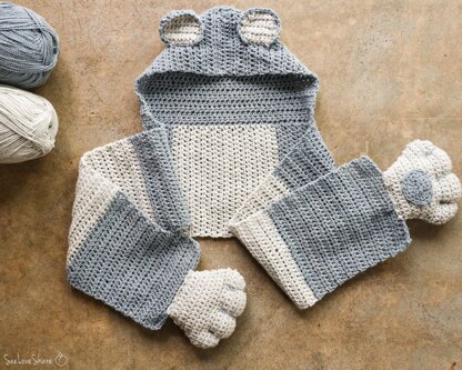 Bear Hugs Hood & Scarf - Crochet Pattern