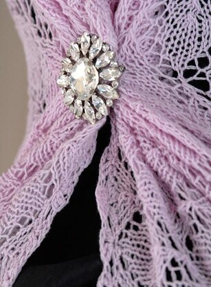 Rectangle lace shawl "Malva"